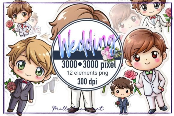 Adorable Wedding Groom Clipart for Creative Projects