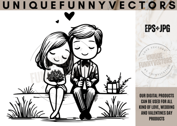 Charming Vector Characters for Your Wedding and Love Projects