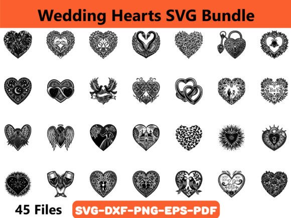 Crafting Timeless Romance: The Wedding Hearts SVG Bundle