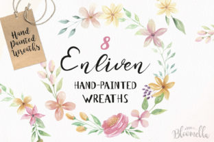 Floral Wreath 8 Clipart Watercolour Wedding Flowers: 8 Elegant Wreaths
