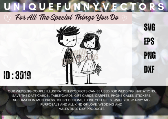 Infusing Love into Every Design with Wedding Couple Stick Figures