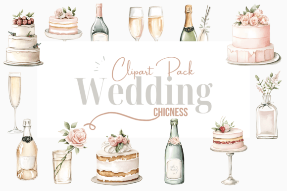 Infusing Romance into Every Design with Pastel Chic Wedding Clipart