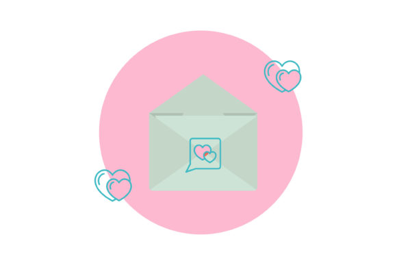 Letter of Invitation Wedding Icons: Elegant Design Assets