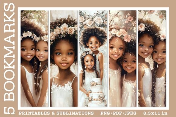 Wedding Bookmark Black Afro Bookmarks: A Touch of Elegance