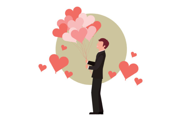 Wedding Character Male Balloon Style: A Playful Take on Typography