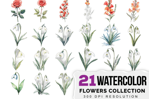 Wedding Watercolor Flower Art Pack: Elevate Your Designs